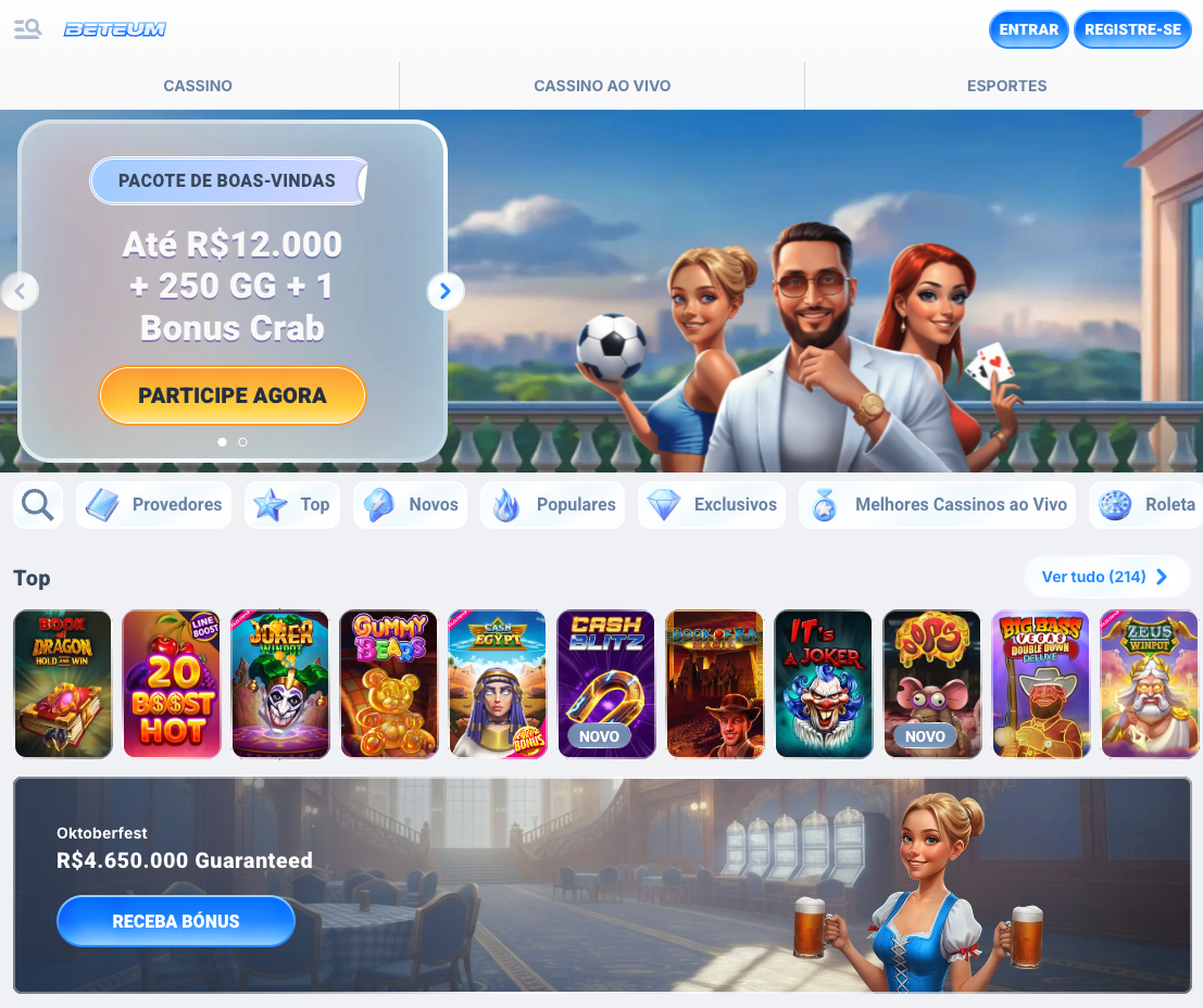 Beteum Casino Captura de Tela